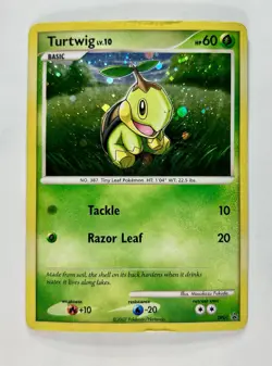 Turtwig 2007 Pokemon Diamond & Pearl Black Star Promo #DP01 * Damaged - Image 1