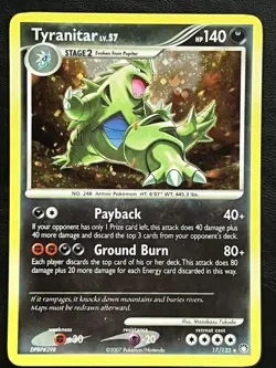 Pokemon Tyranitar Holo - Mysterious Treasures - 17/123 MP - Image 1