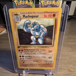Wizards of the Coast Pokemon Machopeur Base Set 34/102 Uncommon FR 1999 HP 80 - Image 1