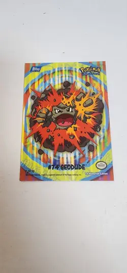 2000 Topps Pokemon TV Geodude #74 Stick-Ons Sticker 7 of 10 - Image 1