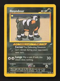 Houndour 43/105 Uncommon Neo Destiny Pokemon Near Mint - Image 1