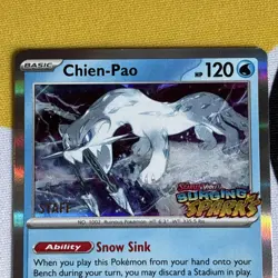 Pokemon: Surging Sparks Staff Prerelease Promo: Chien-Pao 152 - Image 4