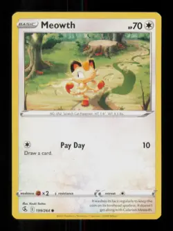 MEOWTH COMMON 199/264 FUSION STRIKE POKEMON LP - Image 1