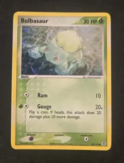 Pokemon Bulbasaur Reverse Holo EX FireRed & LeafGreen 55/112 Lightly Played - Image 1
