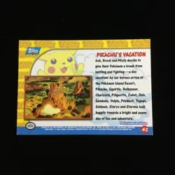 Topps Pokemon Pikachu’s Vacation “Pikachu’s Vacation” #42 - Image 2