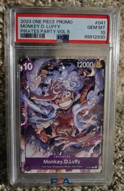 2023 One Piece Monkey D Luffy Promo P-041 Pirates Party Vol. 5 PSA 10 - Image 1