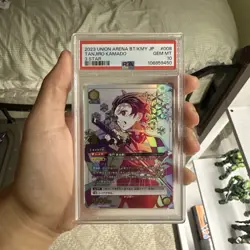 Union Arena PSA 10 Tanjiro Kamado 3 Star 2023 KMY-1-008 Demon Slayer Japanese - Image 1
