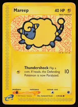 E-Reader Mareep 119/165 Expedition Sumiyoshi Kizuki Pokemon TCG Card - Image 1