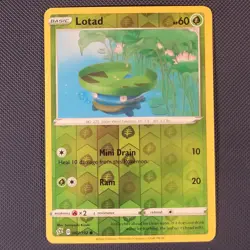 Lotad 007/192 - Rebel Clash - Common Reverse Holo Pokemon Card - NM - Image 1
