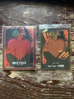 One Piece DF03 Devil Fruit Collection Vol 3 Sealed Promo Don Card & Sleeves Only - Image 1