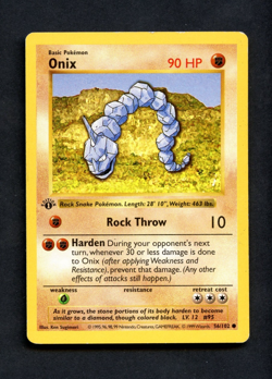 Pokemon Card: 1st Edition ONIX Base Common (LP) - Image 1