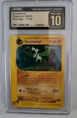 Pokemon Aerodactyl CGC Pristine 10 Skyridge 1/144 Regular 2003 Card - Image 1