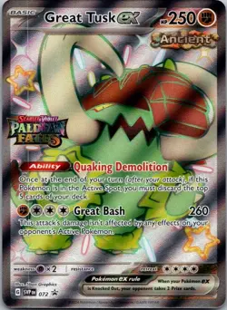 Great Tusk ex - (Paldean Fates Stamped) Promo Miscellaneous Cards & Products 07 - Image 1