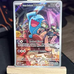 Pokemon TCG Destined Rivals Team Rockets Wobbuffet ETB Promo Card - Image 1