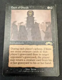 MTG Magic The Gathering Oath of Ghouls Exodus Heavily Played Reserved List Rare - Image 1