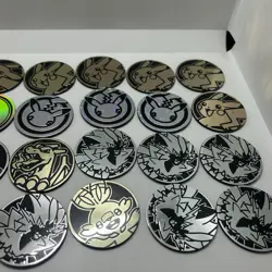Pokemon TCG Official Lot Of 45 Coins: Jumbo, Regular, Small - Image 4