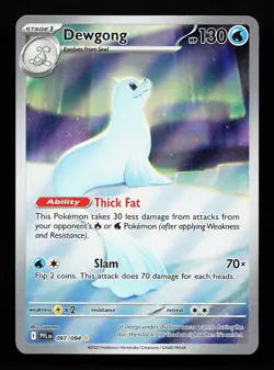 Dewgong 097/094 Illustration Rare Phantasmal Flames Pokemon Card - Image 1