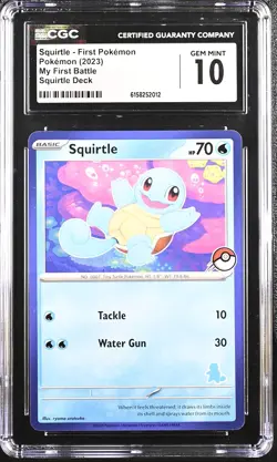 SQUIRTLE - FIRST POKEMON DECK MY FIRST BATTLE POKEMON CGC 10 GEM MINT - Image 1
