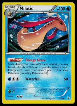 Pokemon Card Milotic 23/106 Flashfire Holo Rare - Image 1