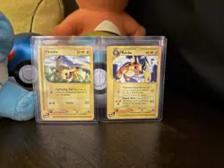 Pokemon TCG Expedition e-reader 2002 Pikachu 12/165 Raichu 61/165 2-Card Lot - Image 1