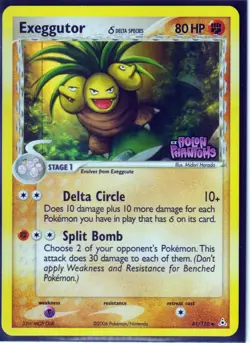POKEMON EXEGGUTOR (Delta Species) 41/110 EX HOLON PHANTOMS REV HOLO- STAMPED -NM - Image 1