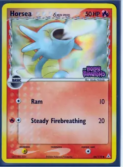 POKEMON EX HOLON PHANTOMS-HORSEA Delta Species 66/110-REVERSE HOLO-STAMPED NM/LP - Image 1