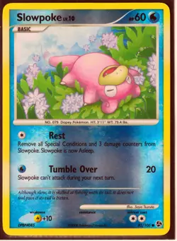 2008 POKEMON SLOWPOKE 82/106 GREAT ENCOUNTERS -COMMON- REVERSE HOLO- NM - Image 1