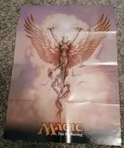 Magic The Gathering "Angel of Light" Vintage Poster Starter Set 1999 Mtg Insert - Image 1