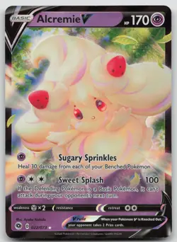 Alcremie V 022/073 Champion's Path Pokemon Holo NM V Rare - Image 1