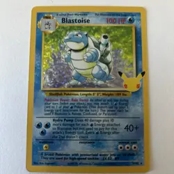 Pokemon Blastoise Base Set Holo Rare 2/102 25th Anniversary - Image 1