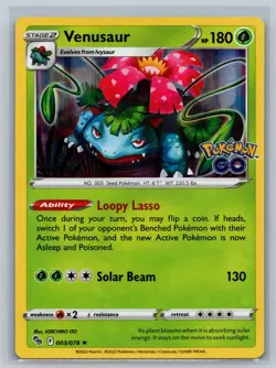 Venusaur 003/078 Holo Rare Pokemon GO Pokemon Card Holo A010-002 Near Mint - Image 1