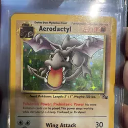 AERODACTYL - 1/62 - Fossil Set - Holo - Pokemon Card - Exc / Near Mint - Vintage - Image 3