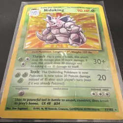 Pokemon Base Set Nidoking 11/102 Holo Rare - Image 3