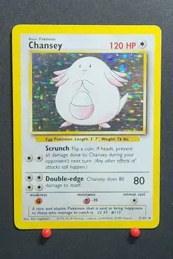 Chansey 3/102 Pokemon Base Set Holo 1999 - Image 1