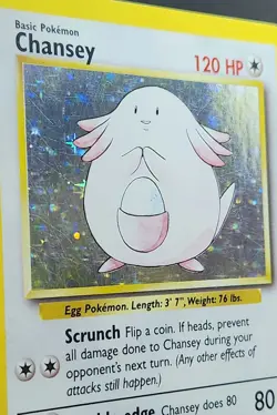 Chansey 3/102 Pokemon Base Set Holo 1999 - Image 2