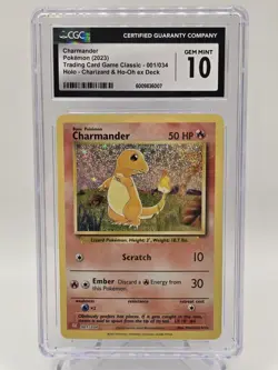 Pokemon TCG Charmander Classic Collection 001/034 Holo CLC CGC Gem Mint 10 - Image 1