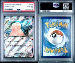 2025 POKEMON PRISMATIC EVOLUTIONS SNORLAX ex PSA #076 GEM MT 10 - Image 3