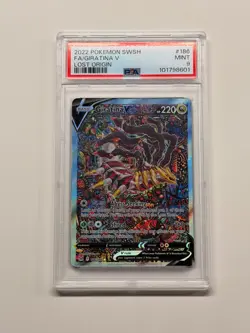 2022 POKEMON SWORD & SHIELD LOST ORIGIN #186 FULL ART/GIRATINA V PSA 9 - Image 3