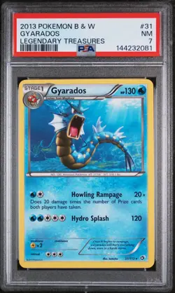 2013 POKEMON BLACK & WHITE LEGENDARY TREASURES #31 GYARADOS LEGENDARY TREASURES - Image 1