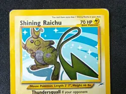 Pokemon, Shining Raichu 111/105, Neo Destiny, Secret rare, Heavy play, PSA 1 - Image 3