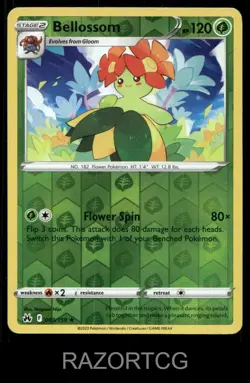 BELLOSSOM 003/159 R CROWN ZENITH POKEMON REVERSE HOLO NM/M - Image 1
