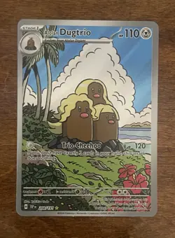 Alolan Dugtrio 208/191 Illustration Rare Surging Sparks Pokemon Near Mint - Image 2