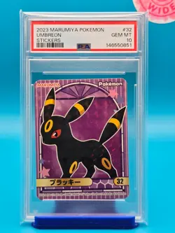 PSA 10 - 2023 MARUMIYA POKEMON STICKERS 32 UMBREON - Image 1
