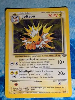 Pokemon TCG Jolteon Jungle 4/64 Holo Rare Unlimited 70HP ENG Himeno - Image 1