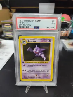 1999 Pokemon Haunter 29/102 Base Set Shadowless 1st Edition PSA 7 - Image 1