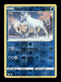 Glastrier Reverse Holo Holo Rare SWSH11: Lost Origin 051/196 LP Pokemon LP - Image 1