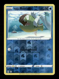 Hisuian Basculin Reverse Holo Common SWSH11: Lost Origin 044/196 LP Pokemon LP - Image 1