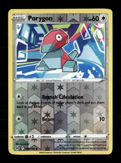 Porygon Reverse Holo Common SWSH11: Lost Origin 140/196 LP Pokemon LP - Image 1