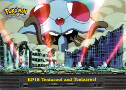 #EP18 Tentacool and Tentacruel - Topps Pokemon Series 2 - Blue Logo - Image 1
