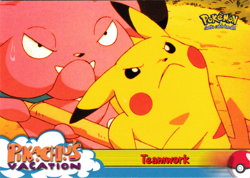 #54 Teamwork LP - Topps Pokemon Pikachu's Vacation Blue Logo - Image 1